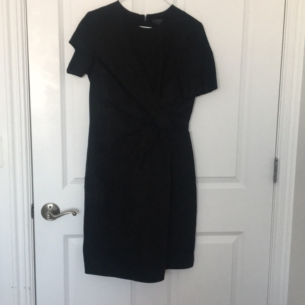 COS little black t-shirt dress with knot detail